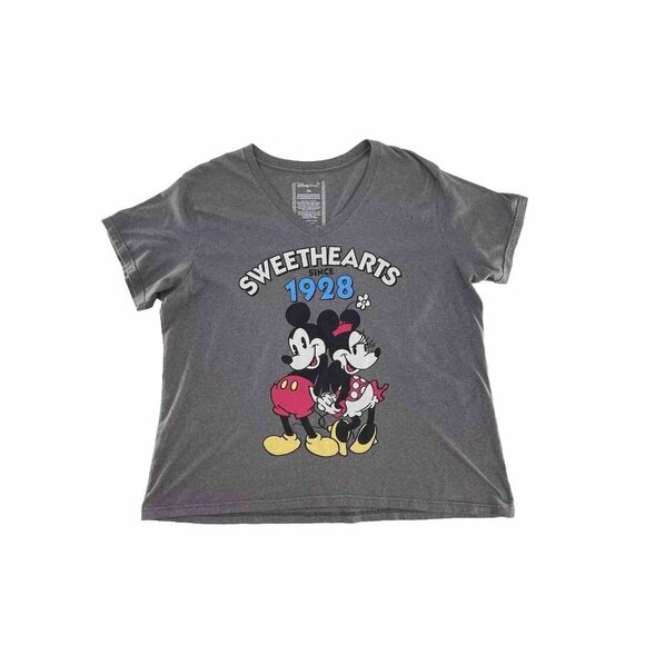 Disney Mickey Mouse‎ & Minnie Mouse Plus Size  Sweathearts T-Shirt Travel Sz 3x - Picture 1 of 8